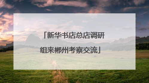 新华书店总店调研组来郴州考察交流