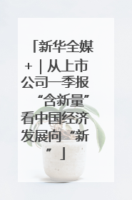 新华全媒+｜从上市公司一季报“含新量”看中国经济发展向“新”