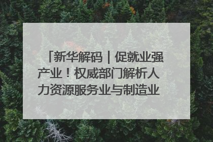 新华解码｜促就业强产业！权威部门解析人力资源服务业与制造业融合发展试点