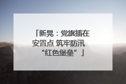 新晃：党旗插在安置点 筑牢防汛“红色堡垒”