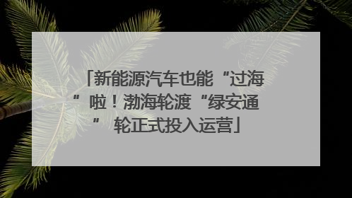 新能源汽车也能“过海”啦！渤海轮渡“绿安通” 轮正式投入运营