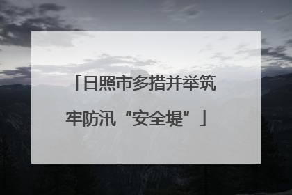 日照市多措并举筑牢防汛“安全堤”