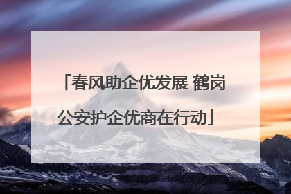 春风助企优发展 鹤岗公安护企优商在行动