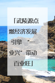 武陵源点燃经济发展引擎 “一业兴”带动百业旺