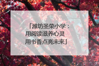 潍坊圣荣小学：用阅读滋养心灵 用书香点亮未来