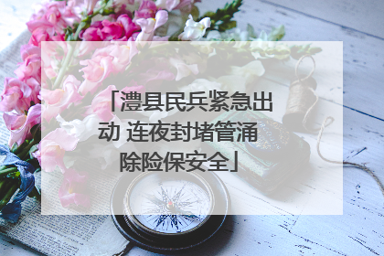 澧县民兵紧急出动 连夜封堵管涌除险保安全