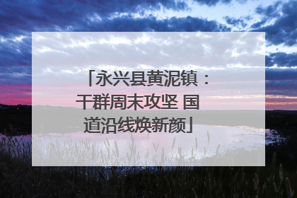 永兴县黄泥镇：干群周末攻坚 国道沿线焕新颜