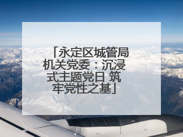永定区城管局机关党委：沉浸式主题党日 筑牢党性之基