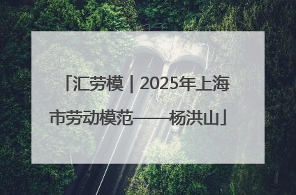 汇劳模｜2025年上海市劳动模范——杨洪山