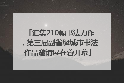 汇集210幅书法力作，第三届副省级城市书法作品邀请展在蓉开幕