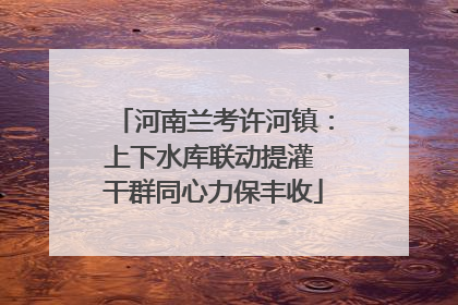 河南兰考许河镇：上下水库联动提灌 干群同心力保丰收