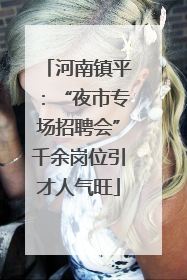 河南镇平：“夜市专场招聘会”千余岗位引才人气旺