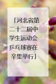 河北省第二十二届中学生运动会乒乓球赛在辛集举行