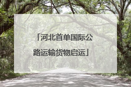 河北首单国际公路运输货物启运