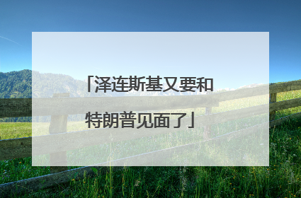 泽连斯基又要和特朗普见面了