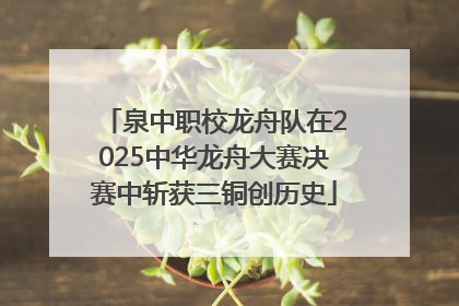 泉中职校龙舟队在2025中华龙舟大赛决赛中斩获三铜创历史