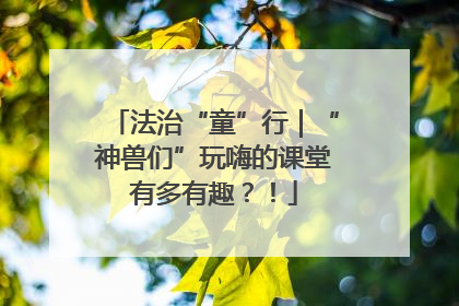 法治“童”行｜“神兽们”玩嗨的课堂有多有趣？！