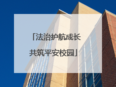 法治护航成长 共筑平安校园