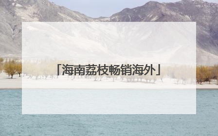 海南荔枝畅销海外
