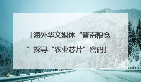 海外华文媒体“晋南粮仓”探寻“农业芯片”密码