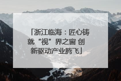 浙江临海：匠心铸就“视”界之窗 创新驱动产业腾飞