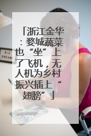 浙江金华：婺城蔬菜也“坐”上了飞机，无人机为乡村振兴插上“翅膀”