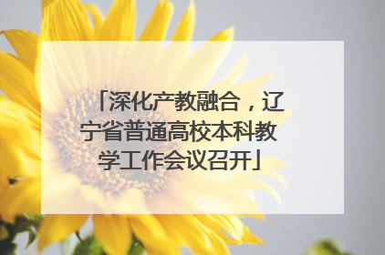 深化产教融合，辽宁省普通高校本科教学工作会议召开