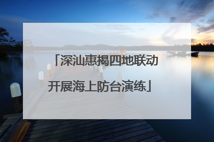 深汕惠揭四地联动开展海上防台演练