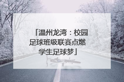 温州龙湾：校园足球班级联赛点燃学生足球梦