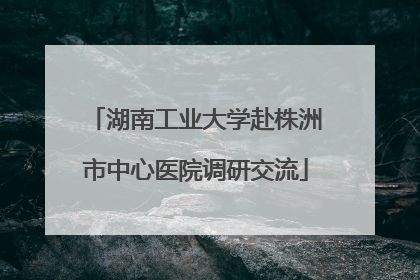 湖南工业大学赴株洲市中心医院调研交流
