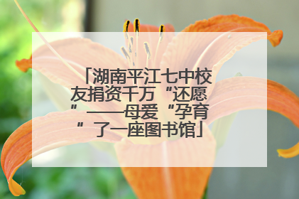 湖南平江七中校友捐资千万“还愿”——母爱“孕育”了一座图书馆