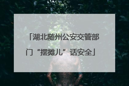 湖北随州公安交管部门“摆摊儿”话安全