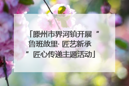 滕州市界河镇开展“鲁班故里· 匠艺新承”匠心传递主题活动