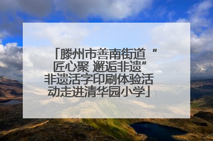 滕州市善南街道“匠心聚 邂逅非遗”非遗活字印刷体验活动走进清华园小学