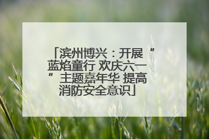 滨州博兴：开展“蓝焰童行 欢庆六一”主题嘉年华 提高消防安全意识
