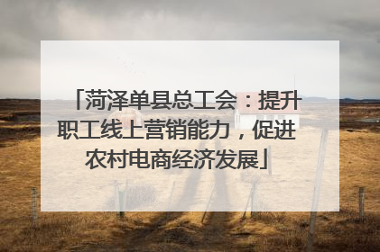 菏泽单县总工会：提升职工线上营销能力，促进农村电商经济发展