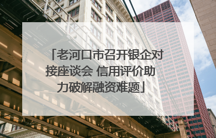 老河口市召开银企对接座谈会 信用评价助力破解融资难题