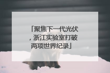聚焦下一代光伏，浙江实验室打破两项世界纪录