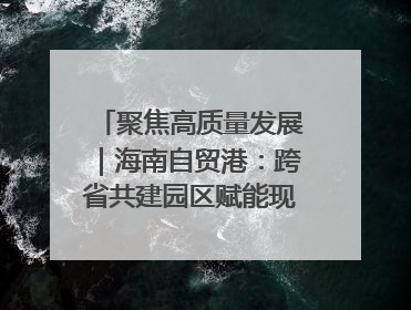 聚焦高质量发展｜海南自贸港：跨省共建园区赋能现代产业发展