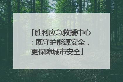 胜利应急救援中心：既守护能源安全，更保障城市安全