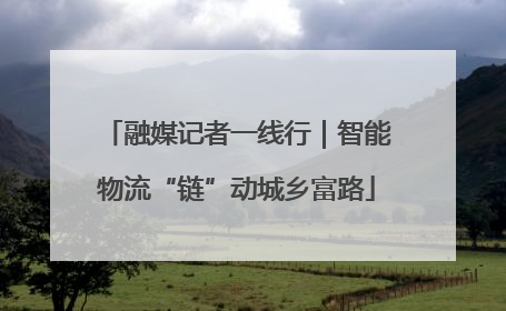 融媒记者一线行｜智能物流“链”动城乡富路