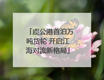 虞公港首泊万吨货轮 开启江海对流新格局