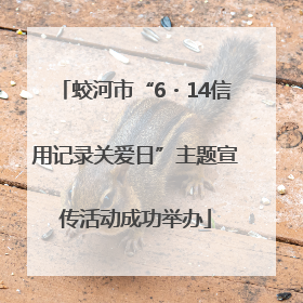 蛟河市“6・14信用记录关爱日”主题宣传活动成功举办
