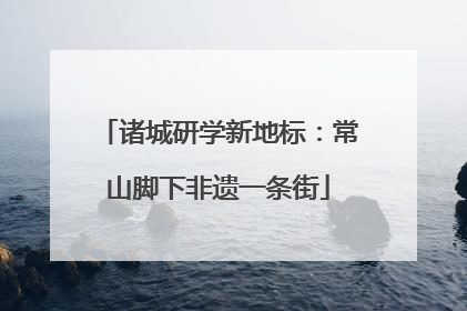 诸城研学新地标：常山脚下非遗一条街