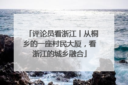 评论员看浙江丨从桐乡的一座村民大厦，看浙江的城乡融合