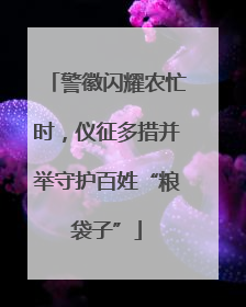 警徽闪耀农忙时，仪征多措并举守护百姓“粮袋子”