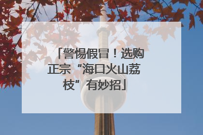警惕假冒！选购正宗“海口火山荔枝”有妙招