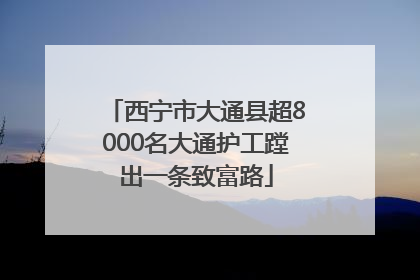 西宁市大通县超8000名大通护工蹚出一条致富路