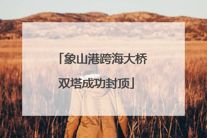 象山港跨海大桥双塔成功封顶