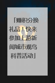 赚积分换礼品！快来参加上游新闻城市观鸟科普活动